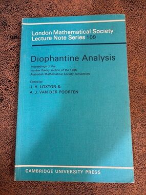 London Mathematical Society Lecture Note Ser.: Diophantine Analysis :...